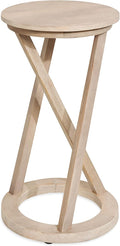 Kate and Laurel Aja Modern Round Side Table, Decorative Modern Geometric Wood by KateandLaurel