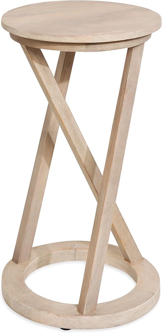 Kate and Laurel Aja Modern Round Side Table, Decorative Modern Geometric Wood by KateandLaurel