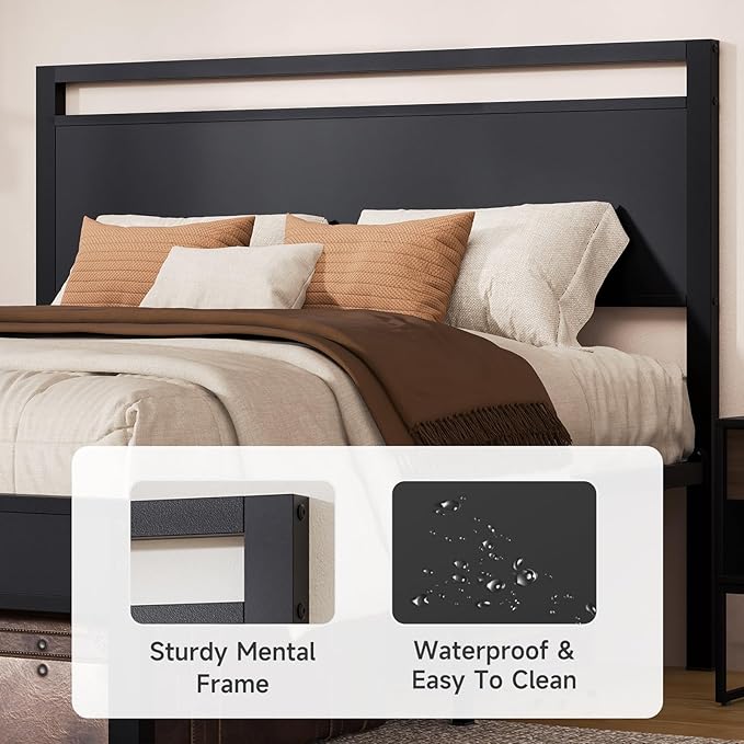 Z-hom Upgraded Full Size Bed Frame, Heavy Duty Metal Sturdy Full Bed Frame - Image 4