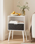 Nightstand, Bedside Table with Gold Frame, Modern Bedside Furniture, End Table by AEPOALUA