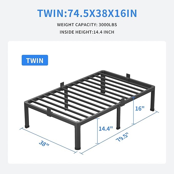 MAF 16 Inch Twin Bed Frames - Image 2