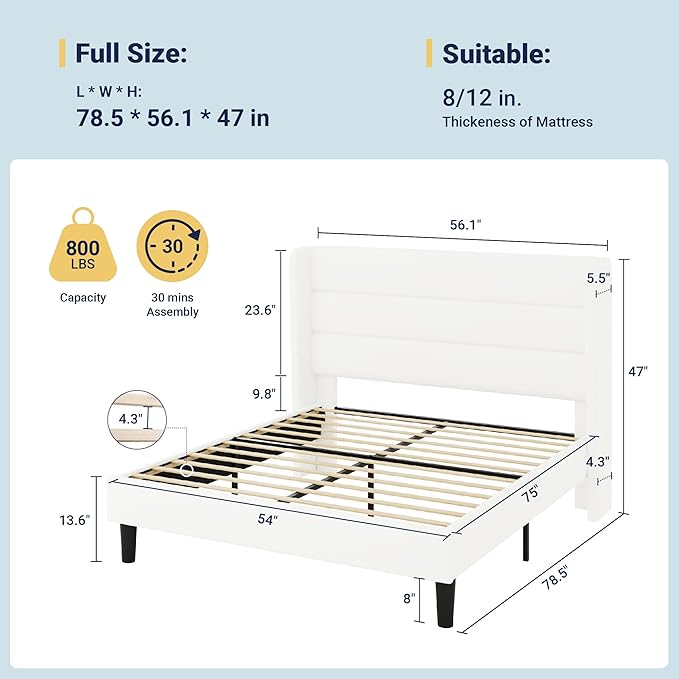 Allewie Full Size Platform Bed Frame - Image 2