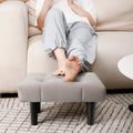 HOUCHICS Small Footstool Ottoman, Velvet Wooden Foot Stool Ottoman by HOUCHICS