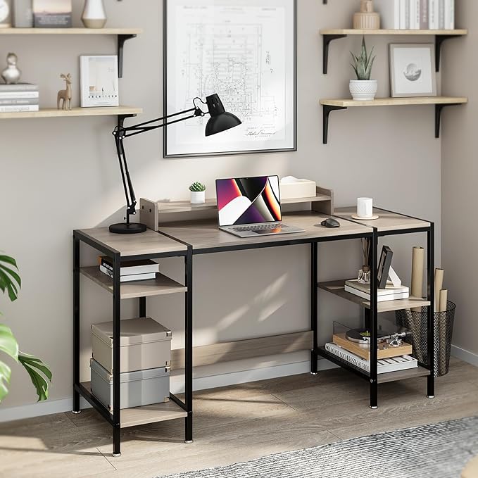 Computer Gaming Desk with Monitor Stand, Home Office Desk Suitable - Image 5