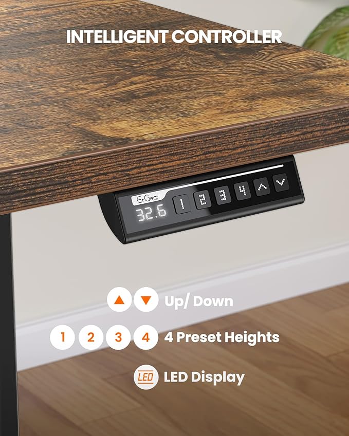 ErGear Electric Standing Desk, 55 x 27.5 inches, Height Adjustable Computer Desk - Image 6