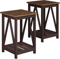 ChooChoo Farmhouse End Table, Rustic Vintage End Side Table by ChooChoo