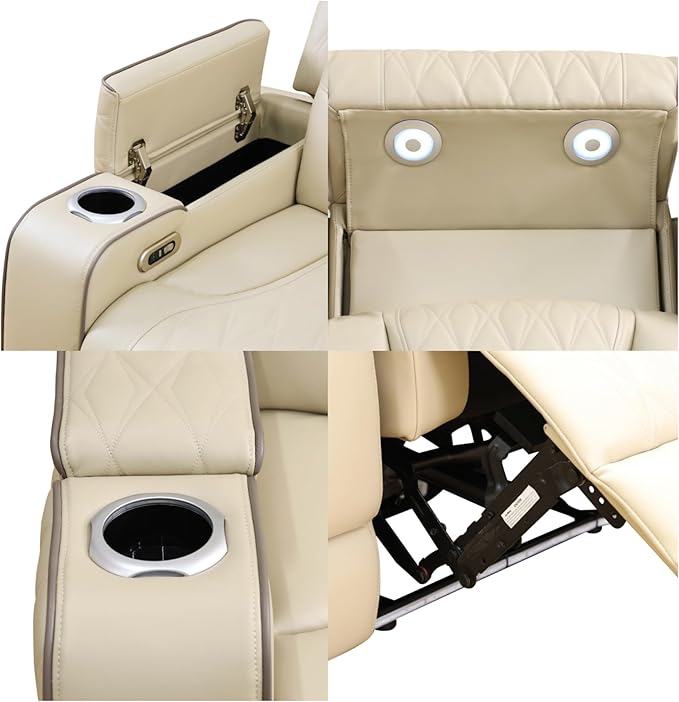 Loveseat Recliner Sofa, Reclining Loveseat Leather Couch - Image 6