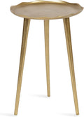 Kate and Laurel Alessia Modern Round Metal Side Table; 15 x 15 x 22; Gold; by KateandLaurel
