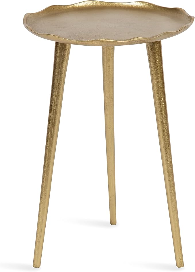 Kate and Laurel Alessia Modern Round Metal Side Table; 15 x 15 x 22; Gold; by KateandLaurel