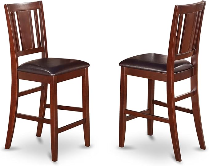 East West Furniture EDBU5-MAH-LC 5 Piece Counter Height Pub Set Includes a - Image 5