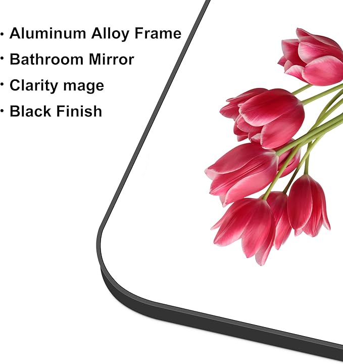 72" x 30"Bathroom Mirror, Matte Black Wall Mirror - Image 7