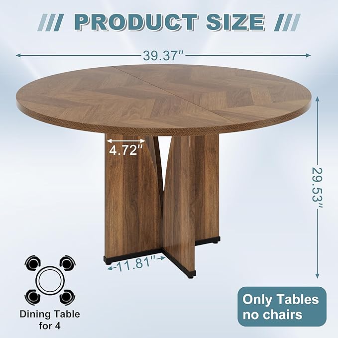 Round Dining Table for 4, Living Room - Image 2