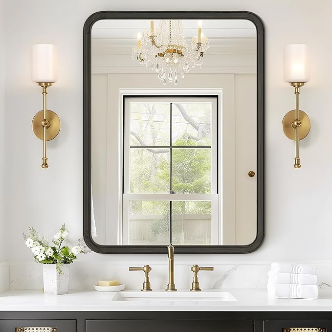WallBeyond Black Bathroom Mirror by WallBeyond