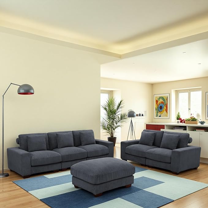 Sectional Couches for Living Room, Stylish Sectional Loveseat Sofa - Image 4