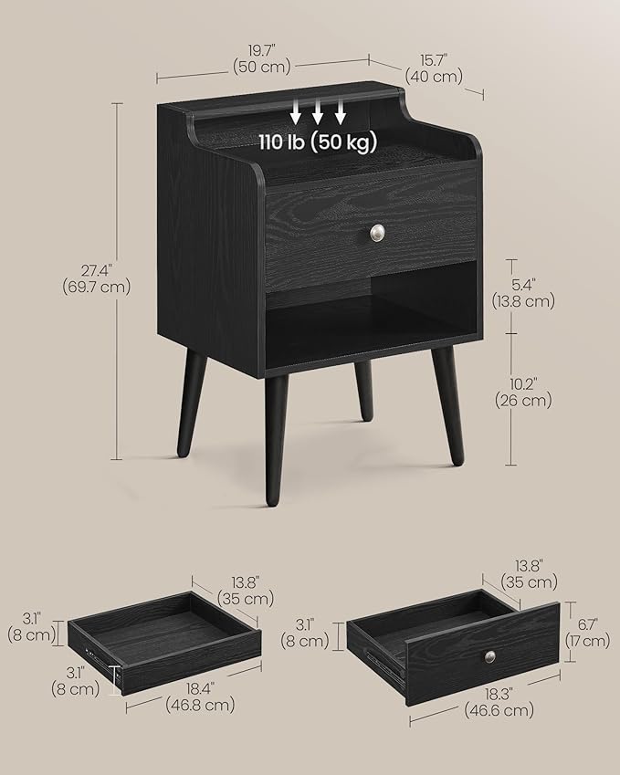 VASAGLE Nightstands, Bedside Tables - Image 3