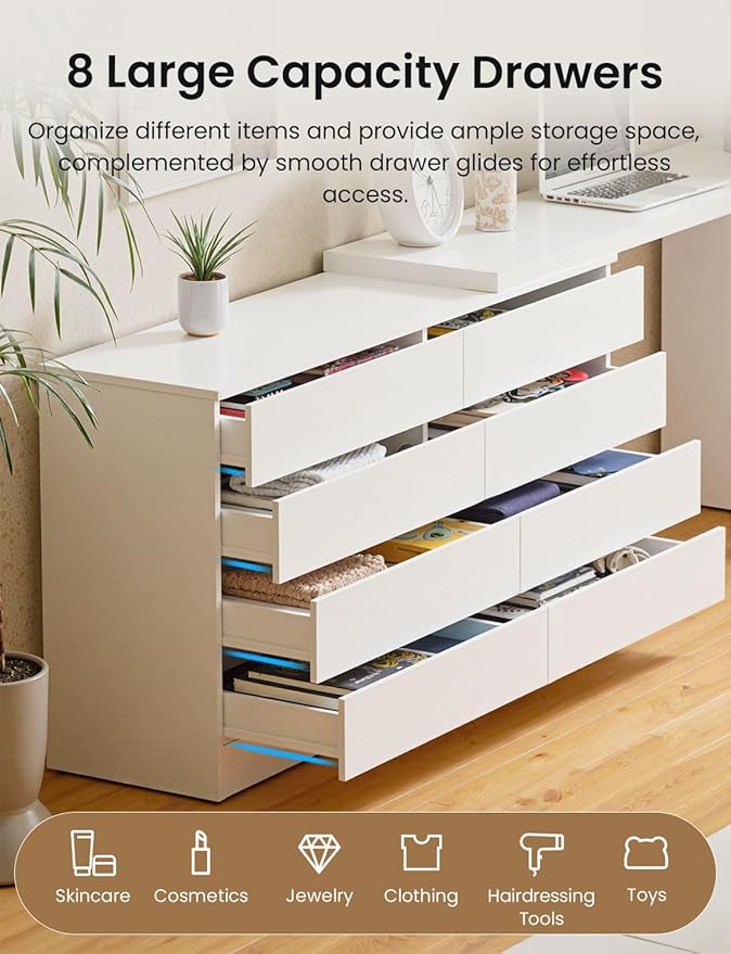 9 Drawer Vanity Dresser Combo - Image 3