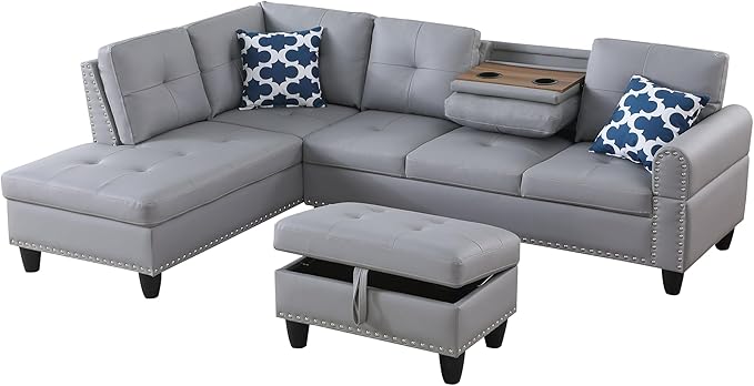 Ball & Cast 98" L Shaped Sectional Couch - Image 10