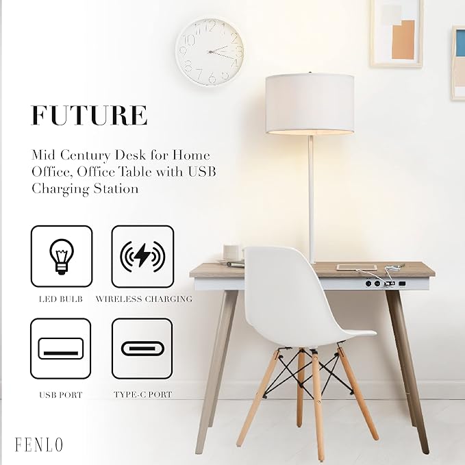 FENLO Future 39" Mid Century Desk - Image 3