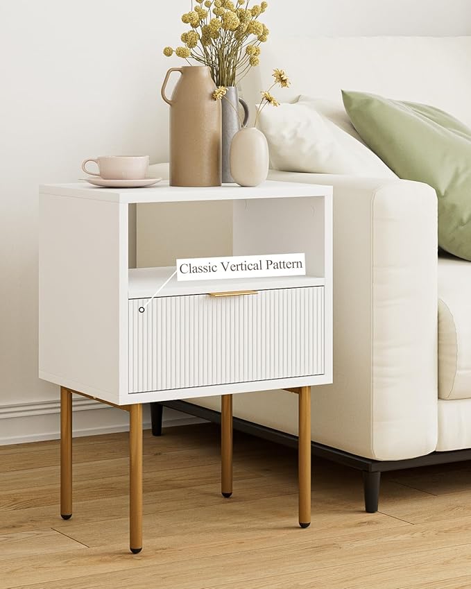 Masupu Nightstand, Mid-Century Modern Bedside Table - Image 4