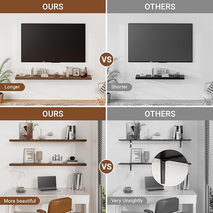Heimlove 55 Inch Long Floating Shelves - Image 4