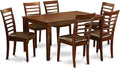 East West Furniture CAML7-MAH-LC 7 Piece Dining Room Table Set Consist of a by EastWestFurniture
