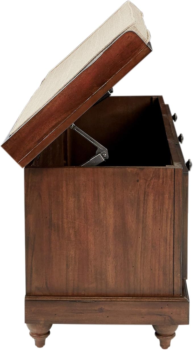 OSP Home Furnishings Dover Coastal Lift-Top Storage Bench - Image 8