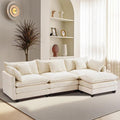 Furniliving 112‘’ L-Shaped Sofa, Luxury Chenille Modular Sectional Couches by FurnilivingFurnitureforHome
