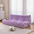 N&V Fireside Three Seater Sofa, Mid Century Armless Twin Size Floor Lounge Chair by NV