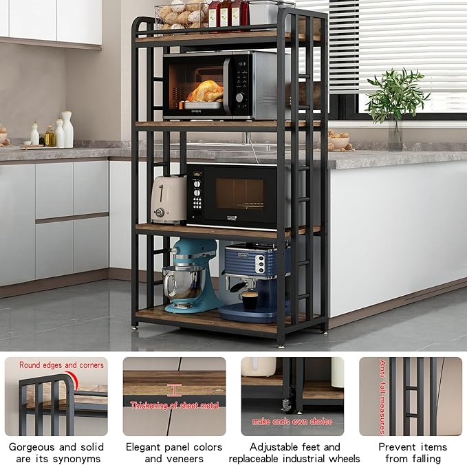 Adjustable 4-Tier Heavy Duty Kitchen Baker's Rack - Image 5
