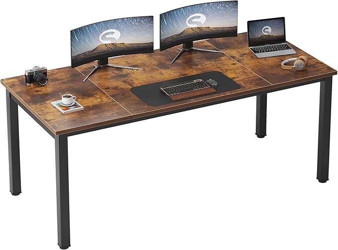 Need 70.8 Inch Executive Office Desk, Large Stylish Computer Desk, Simple Study by Need