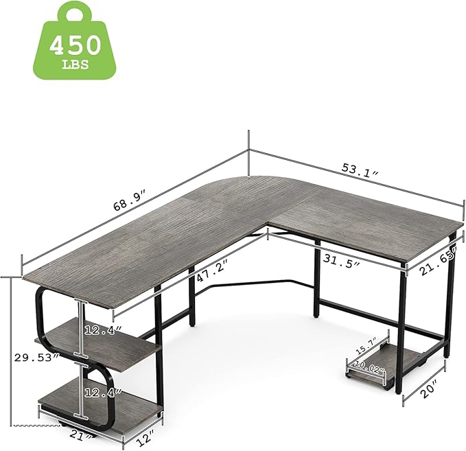 Teraves Reversible L Shaped Desk - Image 3