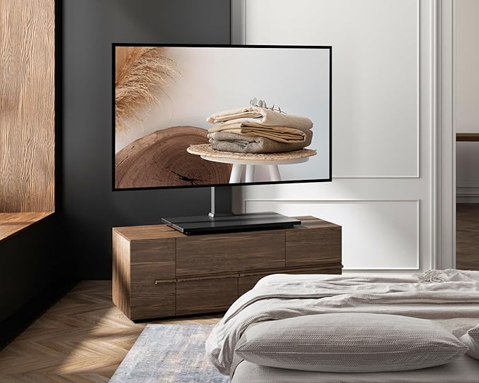FITUEYES Universal TV Stand, Swivel TV Table Stands - Image 4