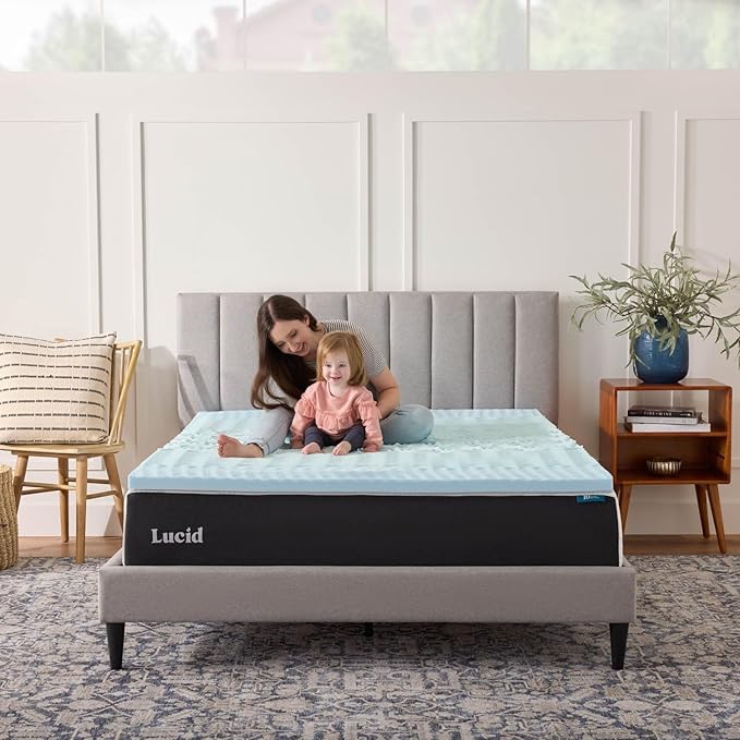 LUCID Gel Infused Memory Foam Mattress Topper – 2 Inch Mattress Topper – 5 - Image 7