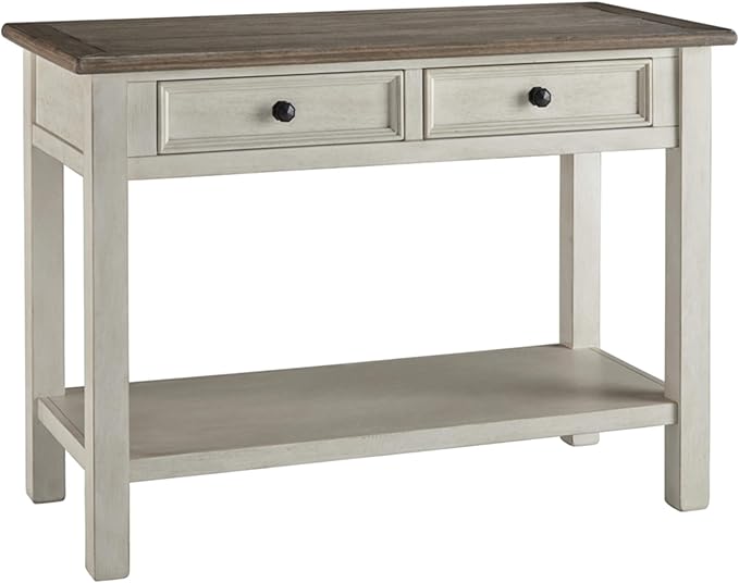 Signature Design by Ashley Bolanburg Farmhouse Rectangular Two Tone Sofa Table by SignatureDesignbyAshley