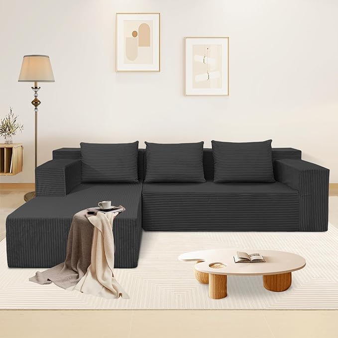 ANONER 103" Modular Sectional Sofa, L-Shaped Cloud Couch by ANONER