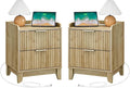 Wnutrees Fluted Nightstand by Wnutrees