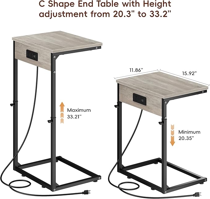 Vagusicc C Shaped End Table - Image 2