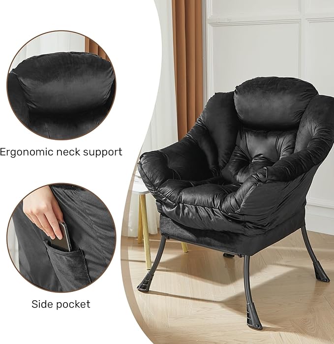 HollyHOME Fabric Large Lazy Chair - Image 4