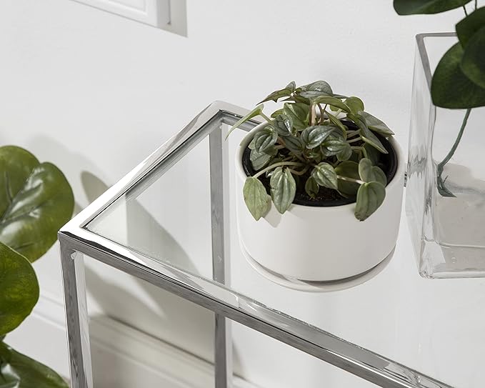 Kate and Laurel Jaspur Modern Slim End Table, Decorative Glam Side Table - Image 3