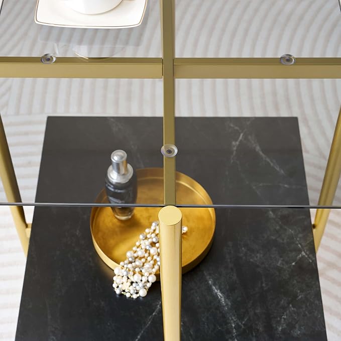 Glass End Table, Mid-Century Modern Design Sofa Table, - Image 6