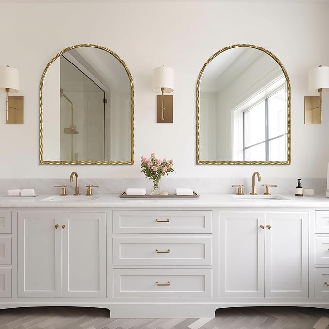 WallBeyond Gold Vintage Mirror for Vanity 28x36 Inch, Living Room - Image 5