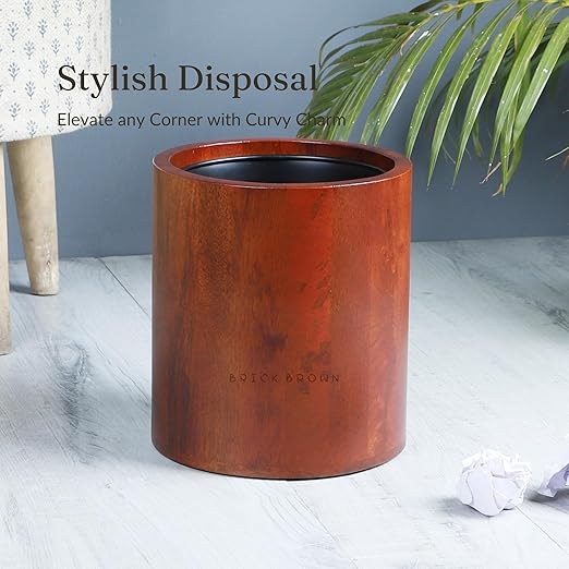 Premium Solid Wood Trashbin Multipurpose Furniture Basket - Image 2