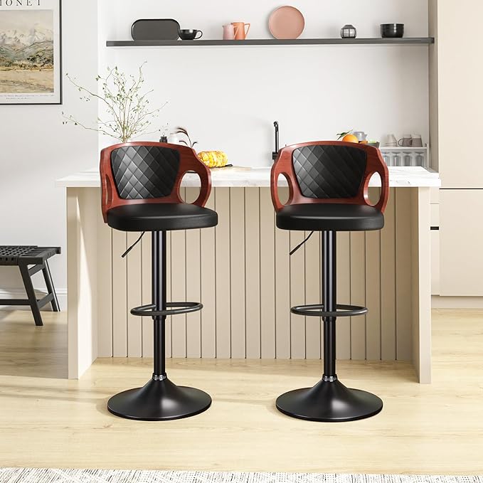 VECELO BarStools Set of 2, Counter Height Stools - Image 6