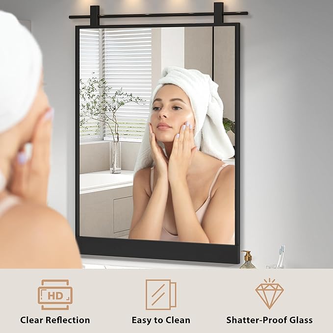 20x28 Inch Rectangle Bathroom Vanity Mirror - Image 4