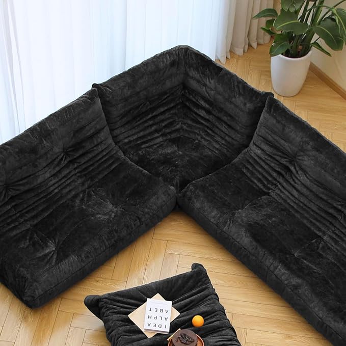 N&V Fireside Chair, Mid Century Armless Floor Sofa, Soft Premium Chenille Floor - Image 5