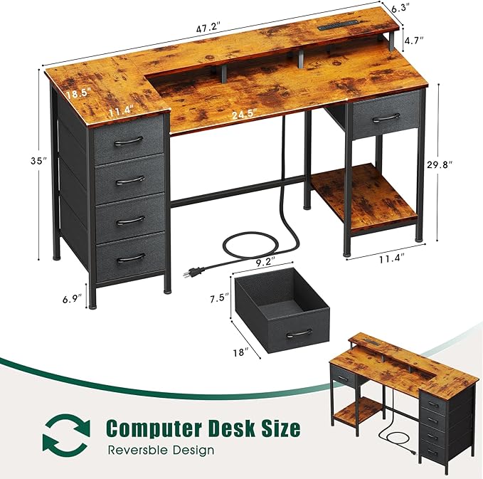 47 Inch Computer Gaming Desk - Image 3
