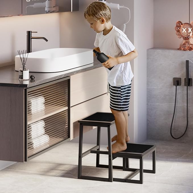 Step Stool for Kids Adults, Holds up to 500Lb, 3 in1 Heavy Duty Sturdy Two Foot - Image 5