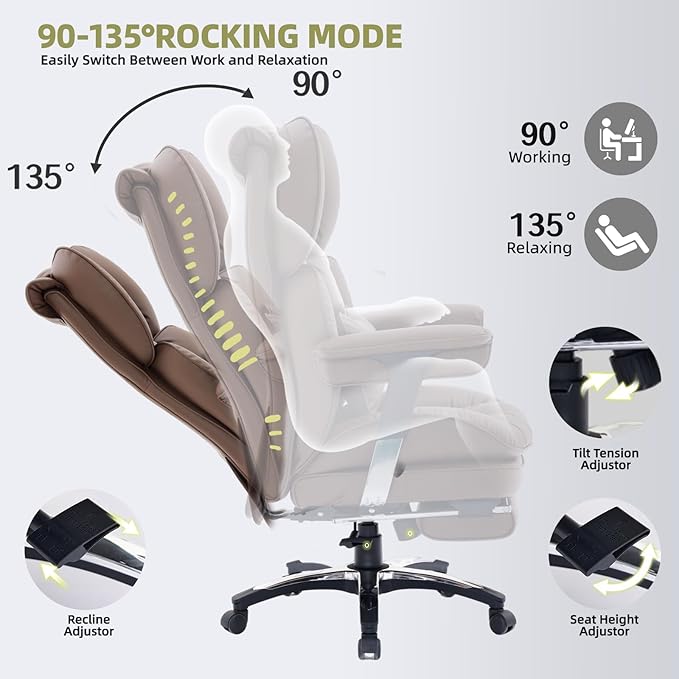 Efomao Big and Tall Office Chair - Image 4