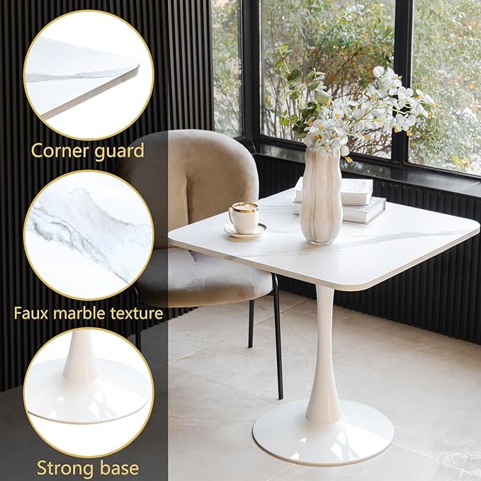 Square Modern Dinning Table 30 inches - Image 4