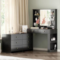 Large Makeup Vanity Desk with Mirror and Lights, Vanity Desk with 8 Drawers & by Ieejdn